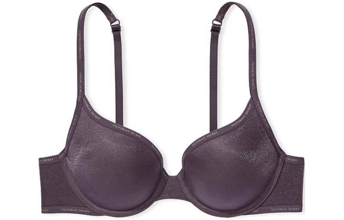 Victoria's Secret Victoria's Secret Solid Color Shaping Push Up Padded Bra Women's Gray Purple