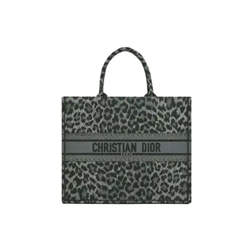 DIOR BookTote Embroidery Tote Bag, Shopping Bag, Handbag, Shoulder Bag Large Women's Gray
