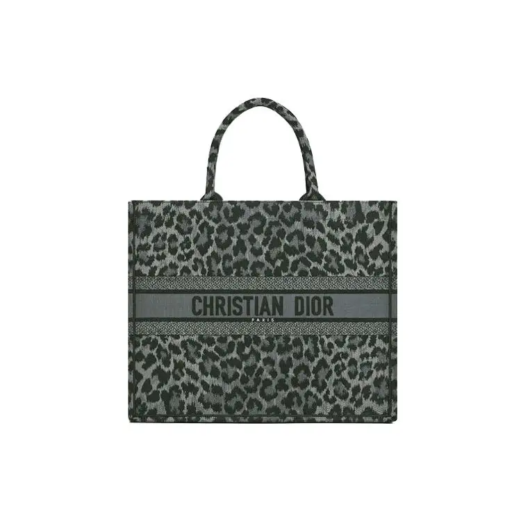 DIOR BookTote Embroidery Tote Bag, Shopping Bag, Handbag, Shoulder Bag Large Women's Gray
