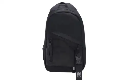 Li Ning Fabric Shoulder Bag, Crossbody Bag, Sling Bag Regular Unisex Pure Black
