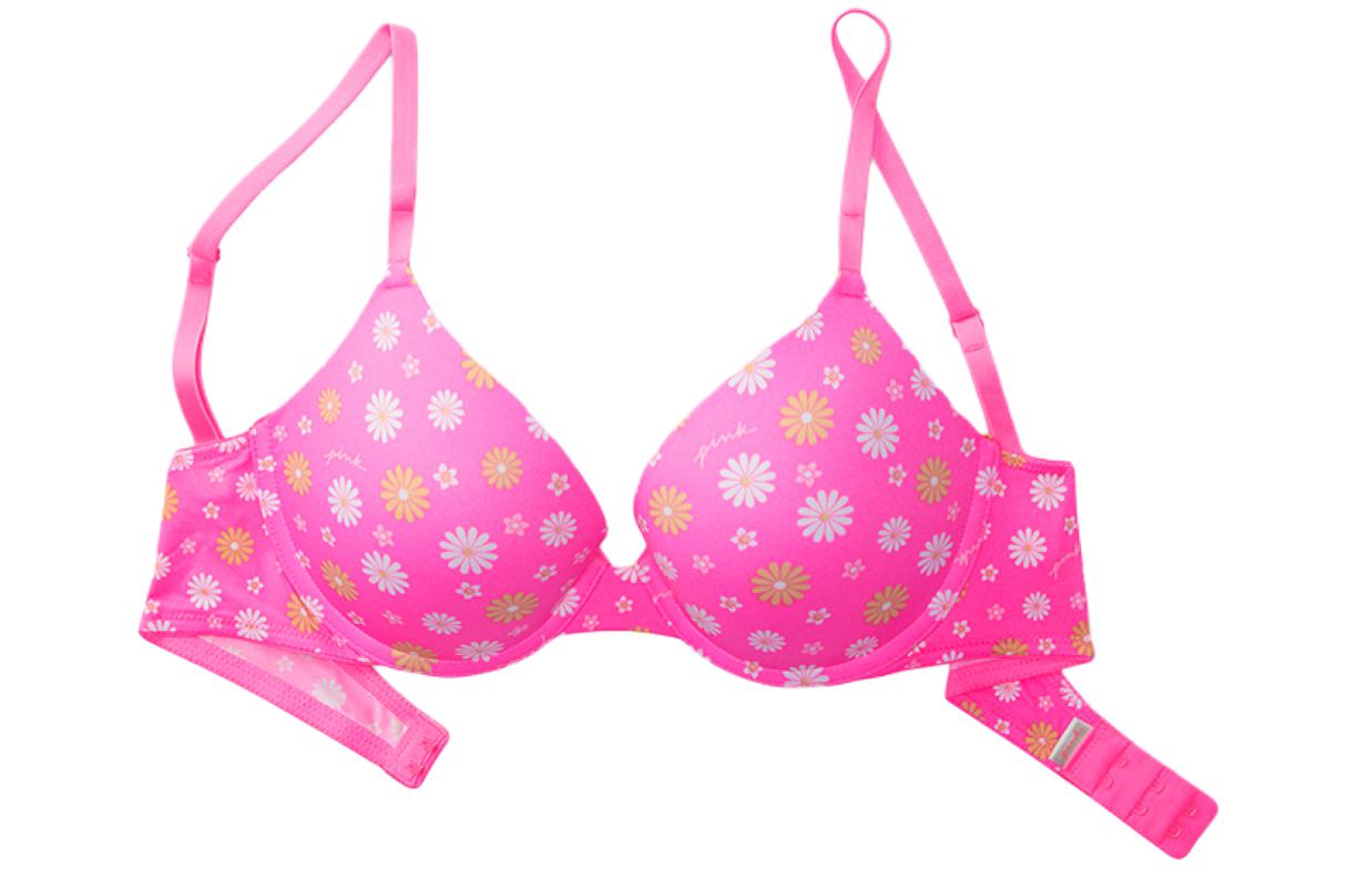 Женское нижнее белье Victoria's Secret PINK 1690 (розовое с принтом)