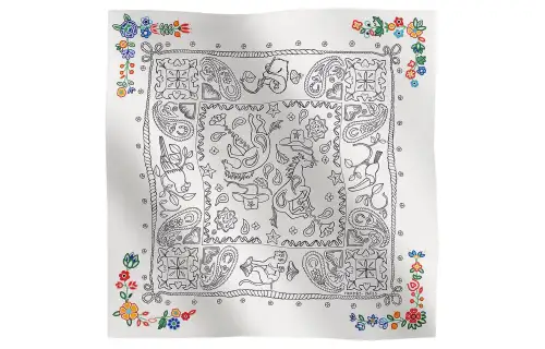 HERMES Silk Scarves Women's White