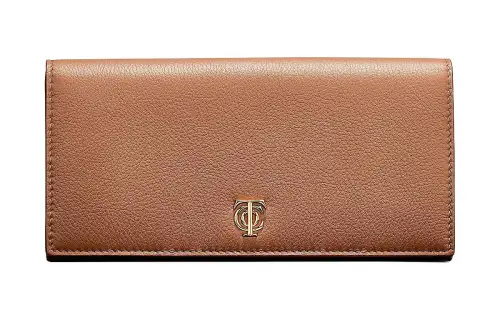 TIFFANY & CO. Leather Wallet Unisex Tan