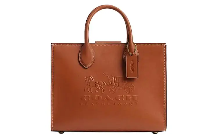 COACH Ace Cow Leather Tote Bag, Shopping Bag, Shoulder Bag, Crossbody Bag, Handbag Medium Women's Burnished Amber