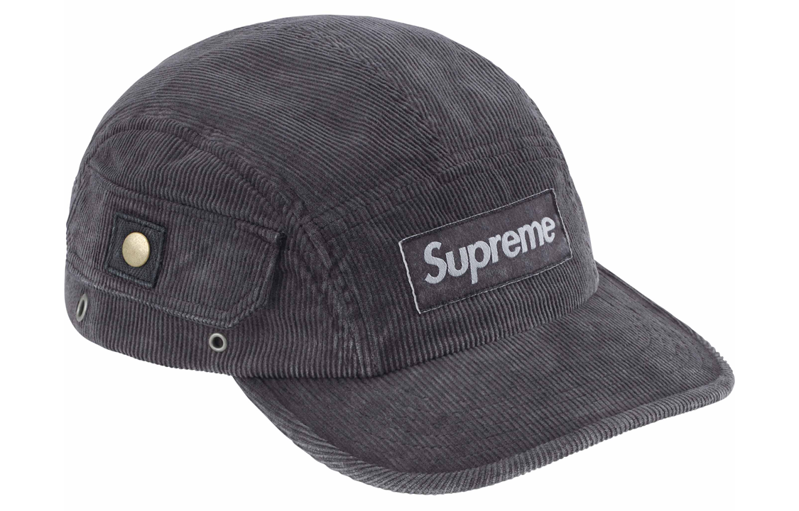 Кепка Supreme SS24 WEEK 3 Corduroy Pocket Camp Cap (черная)