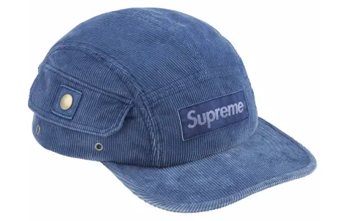 Supreme 100% Cotton Corduroy Baseball Caps Unisex Blue