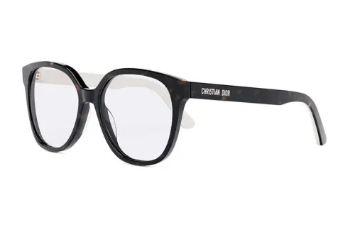 DIOR Acetate Irregular Shape Eyeglass Frames Unisex Tortoiseshell