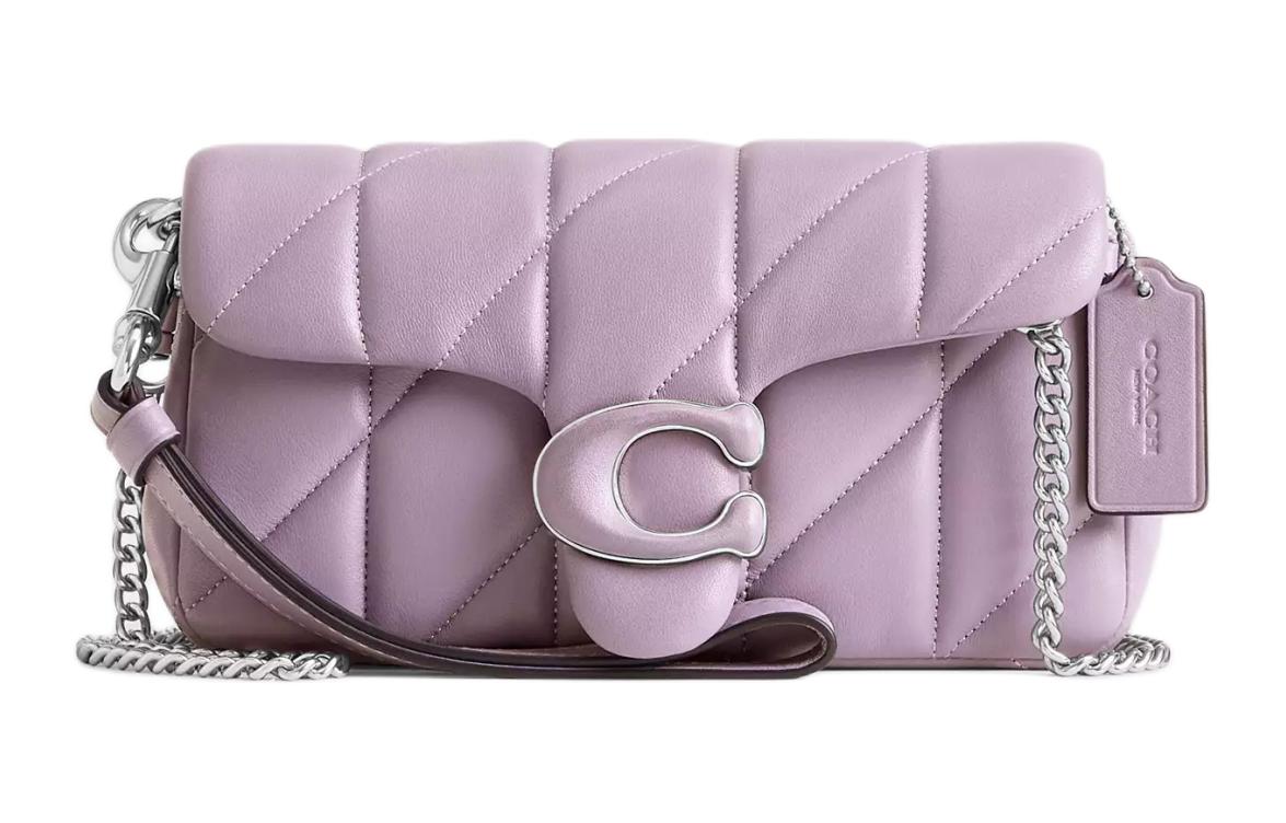 COACH Tabby Nappa Leather Crossbody Bag, Shoulder Bag Small Women's Light Purple