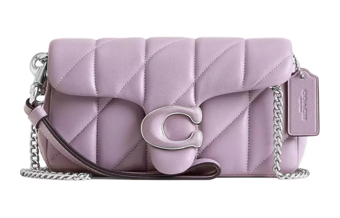 COACH Tabby Nappa Leather Shoulder Bag Crossbody Bags Small Women's Light Purple
