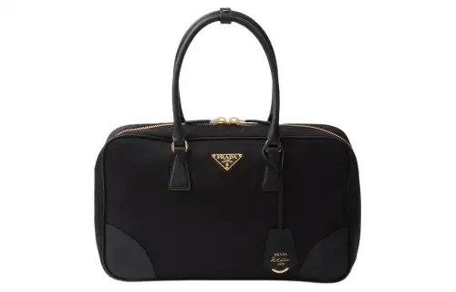 PRADA Re Edition Recycled Nylon With Leather Handbag Large Women's Black