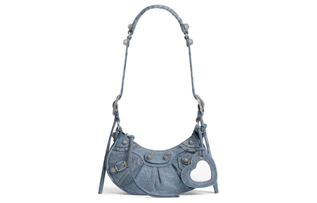 Balenciaga Le Cagole Xs Shoulder Bag Demin Blue