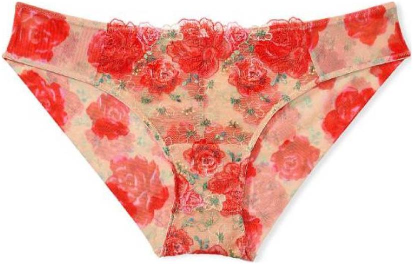 Женские трусы Victoria's Secret (бежево-красные)