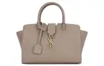 SAINT LAURENT Calfskin Shoulder Bag, Crossbody Bag, Handbag Women's Beige
