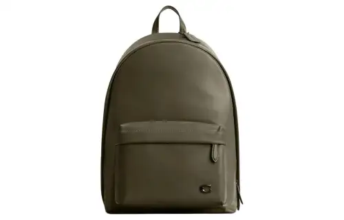 COACH Leather Backpack Large Men's Green