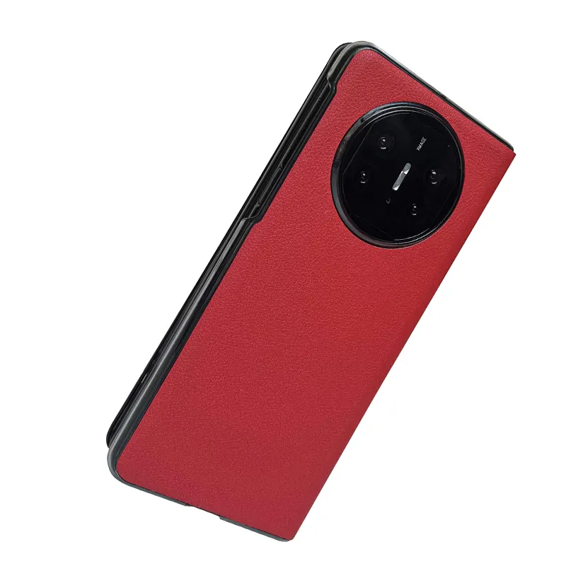 Baohuguang Genuine leather material, full lens protection, personalized smart window, high quality, classic anti-fall, super good feel, mobile phone case, suitable for folding Huawei matex5 matex3, business style, light luxury style