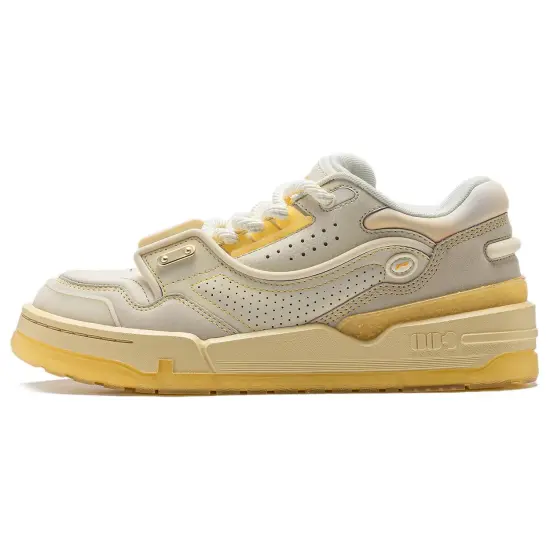 LINING 001 BTC Skateboard Shoes Men Low-Top Beige Yellow