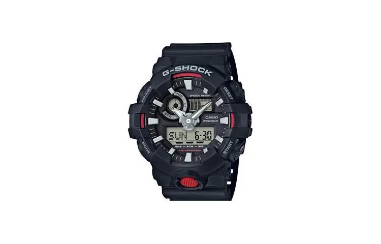 CASIO Men Liquid Crystal/Analog Dual Display Series 53.4mm Black Watch GA-700-1APRU