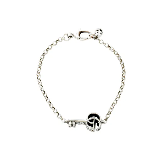 GUCCI Double G Key Bracelet In 925 Sterling Silver