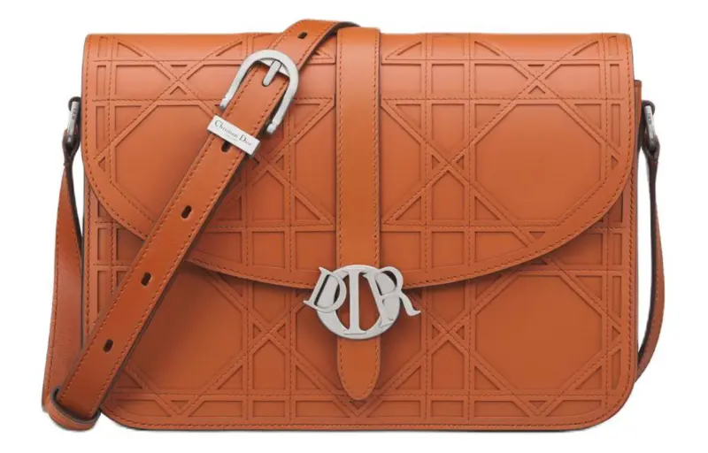 DIOR Cannage Cosmo Leather Shoulder Bag, Crossbody Bag Men's Cognac