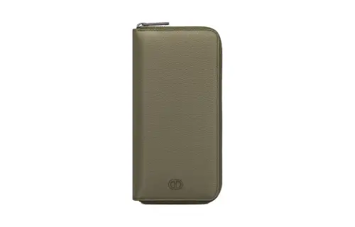 DIOR Grain Calfskin Wallet Men's Khaki