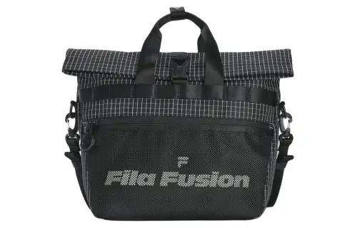 FILA FUSION Fabric Shoulder Bag, Crossbody Bag, Handbag Extra Small Unisex Pitch Black