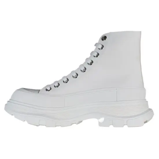 Alexander McQueen Tread Slick Casual Shoes Men High-Top White