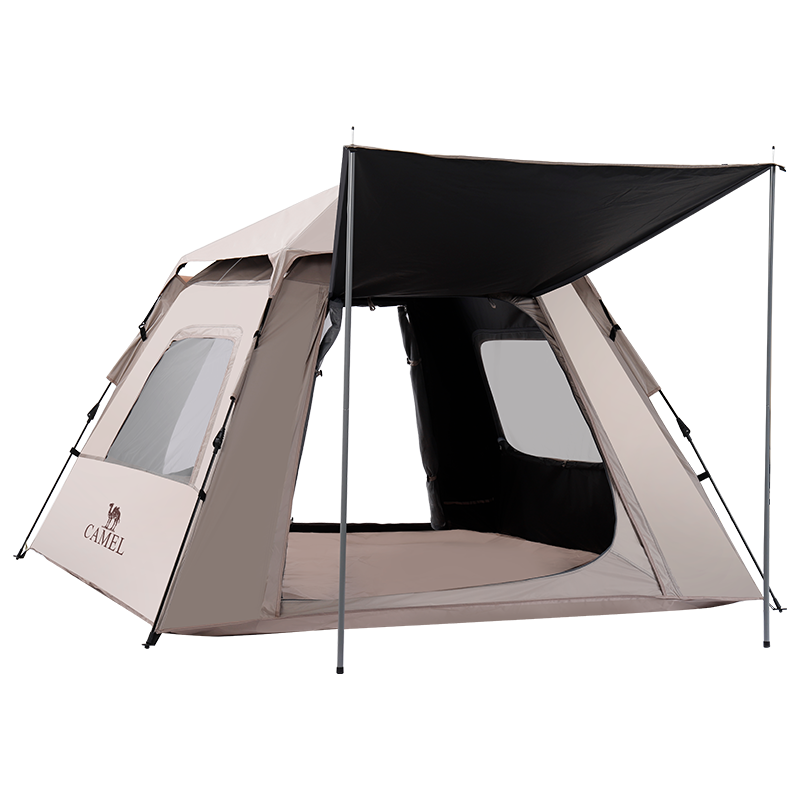 CAMEL Camping Tent Press and Pop Up One Bedroom And One Living Room Automatic Tent