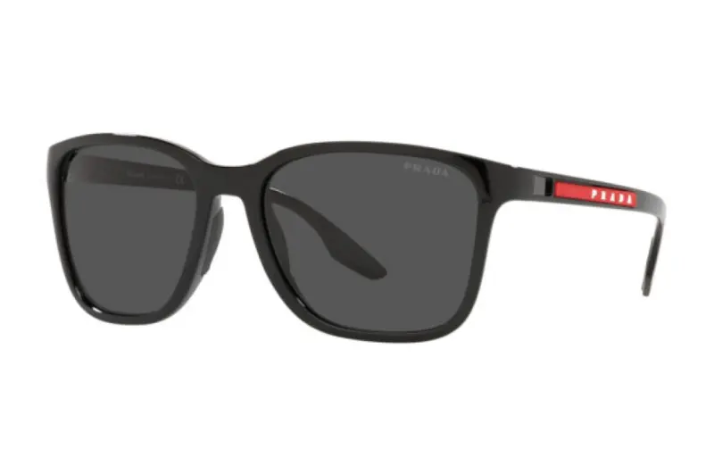 PRADA Rectangular Sunglasses Men's Black