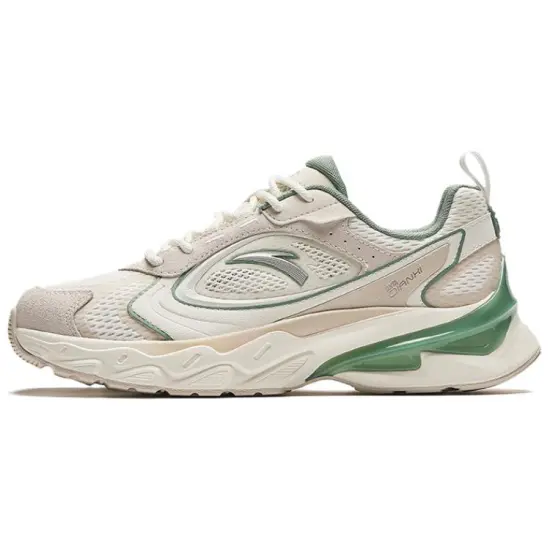 Anta Millennium 7 Cushioning Wear-Resistant Low-Top Casual Shoes Men's White Gray Green