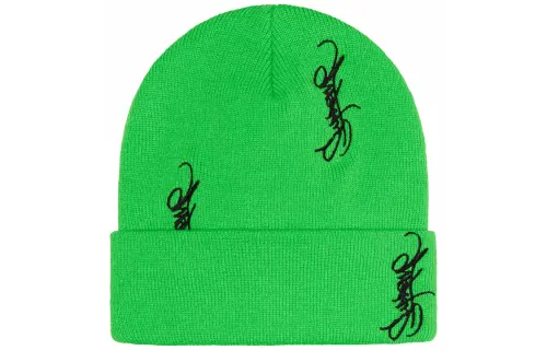 Supreme Tag Beanie Green