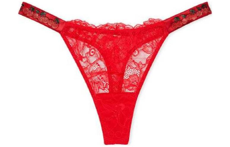 Женские трусы Victoria's Secret стринги (красные)