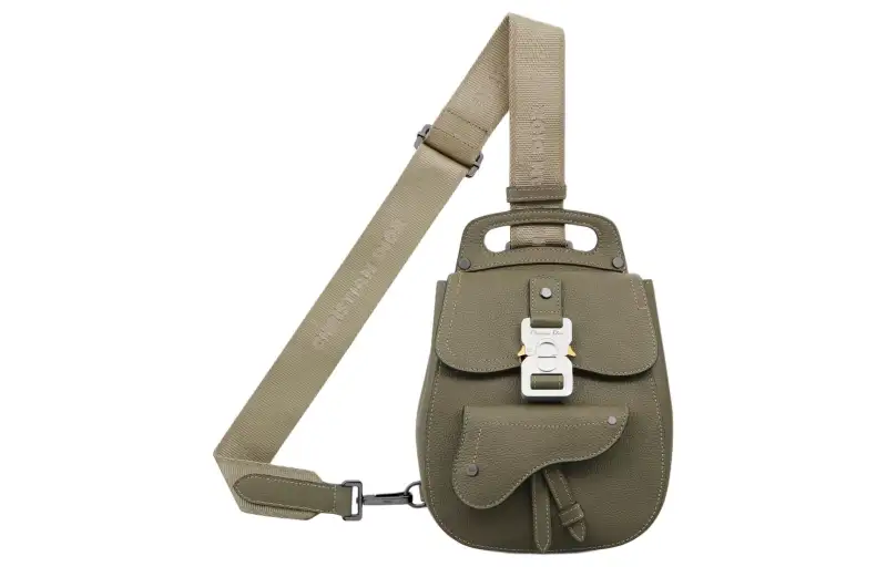 DIOR Gallop Grained Calfskin Sling Bag, Crossbody Bag, Shoulder Bag Regular Men's Khaki