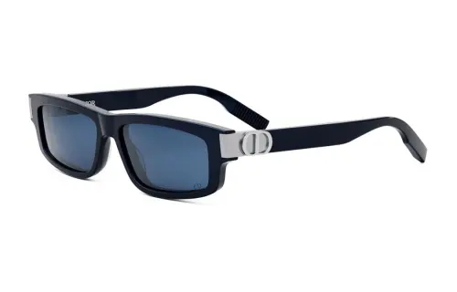DIOR Acetate Irregular Shape Sunglasses Unisex Blue