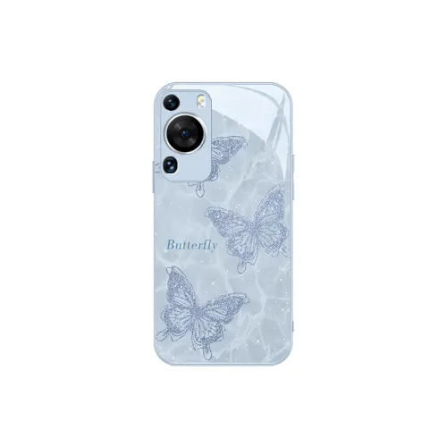 Ten cents US, MSMF glass material, simple and high-end glitter butterfly, creative personality, niche mobile phone case, suitable for Huawei/HUAWEI/MATE60PRO/M50/NOVA10/Honor 100/P60/P50 trend