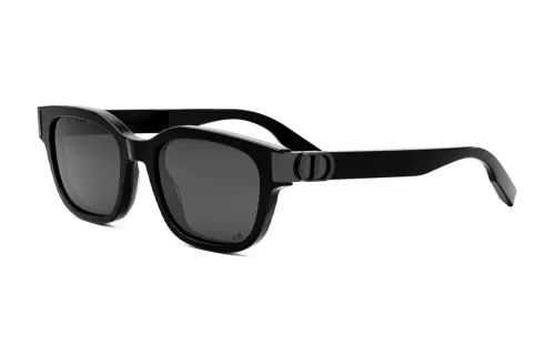 DIOR Acetate Irregular Shape Sunglasses Unisex Black