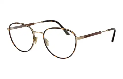 GIORGIO ARMANI Giorgio Armani Slim Temple Design Steel Oval Optical Frame Men's Tortoiseshell