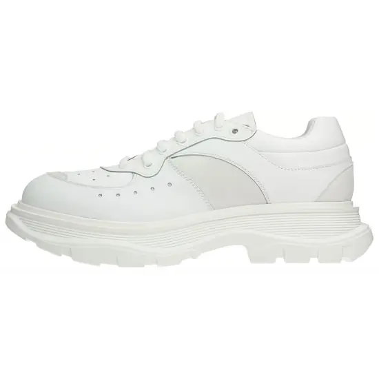 Alexander McQueen Tread Suede panelled Leather Trainers 'White'