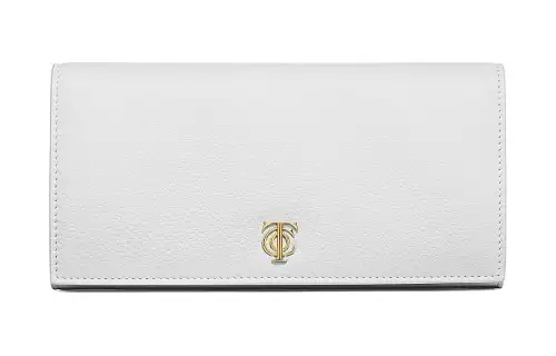 TIFFANY & CO. Leather Wallet Women's White