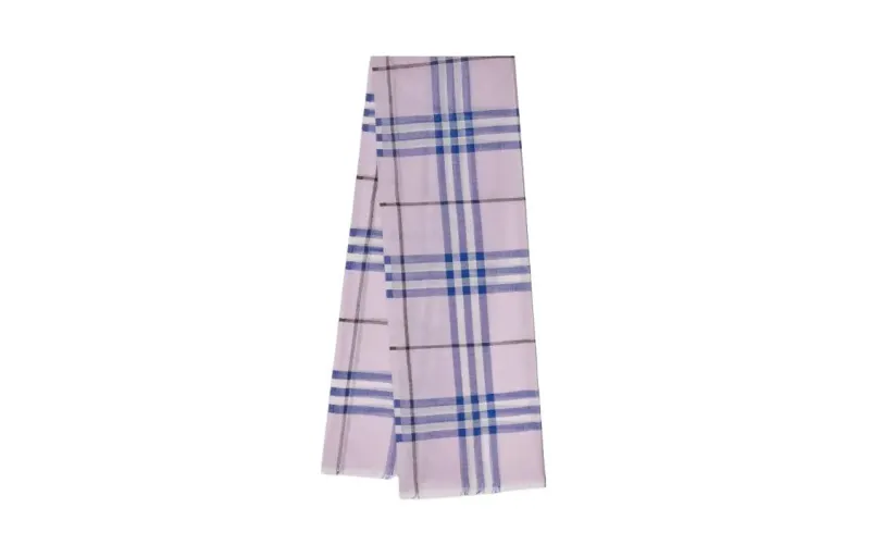 Burberry Wool Knit Scarves Men's Purple
