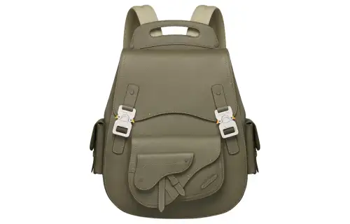 DIOR Gallop Grained Calfskin Backpack Double Shoulder Large Men's Khaki