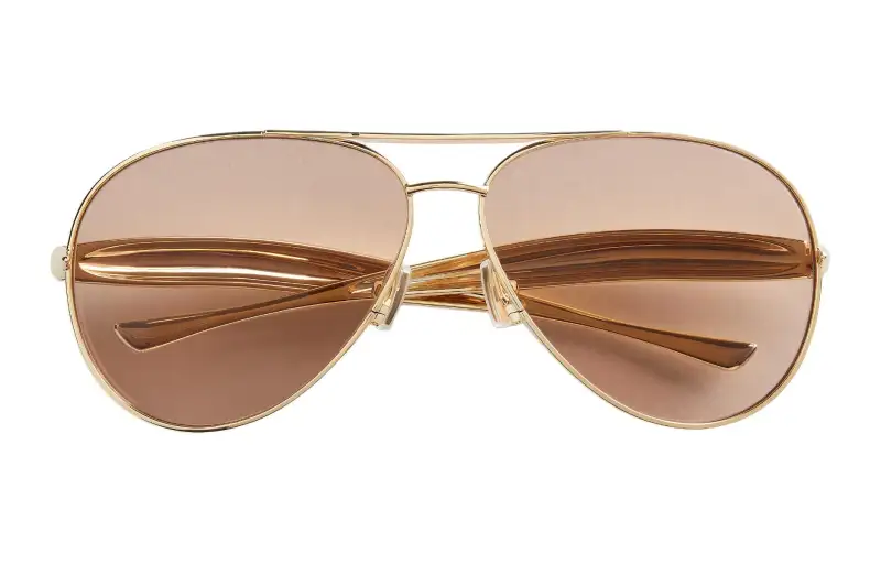 Bottega Veneta Aviator Frame Sunglasses