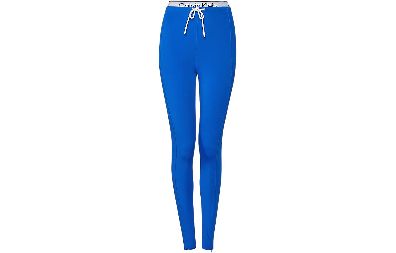 CALVIN KLEIN Double Waistband 7/8 Gym Leggings Women's Blue