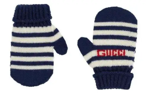 GUCCI Knit Gloves Kids' Marine Blue