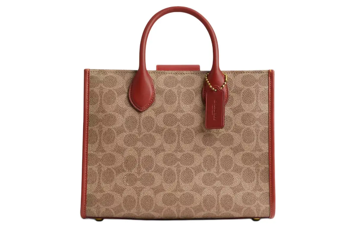 COACH Ace Coated Canvas With Calfskin Tote Bag, Shopping Bag, Shoulder Bag, Crossbody Bag, Handbag Medium Women's