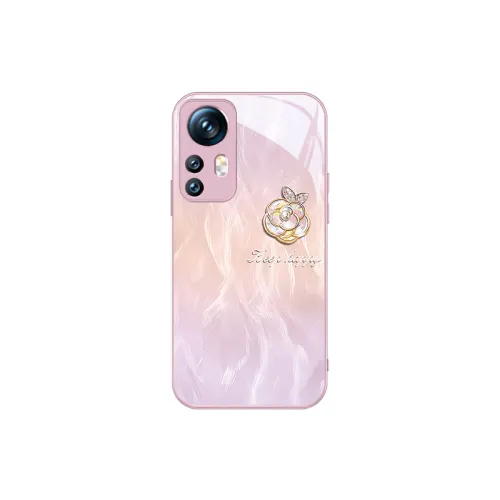 Ten cents US, MSMF glass material, niche simple ins style, colorful flowers, high-end smudged mobile phone case, suitable for Xiaomi/MI/14/13/12/11/10PRO Redmi K70/K60/K50 Extreme Edition MIX4