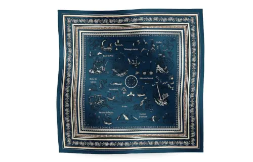 HERMES Silk Scarves Women's Blue