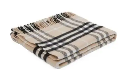 Burberry Wool Cashmere Knit Scarves Unisex Brown