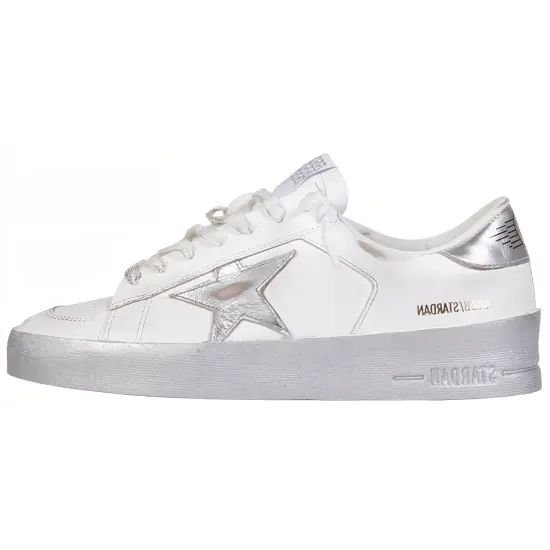 Golden Goose Stardan White Silver-tone Women's