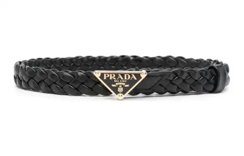 Prada braided leather belt