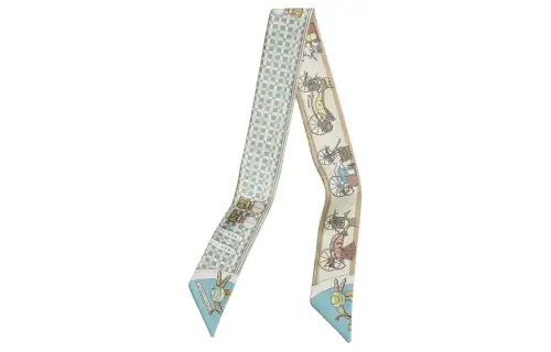 HERMES Silk Scarves Women's Beige